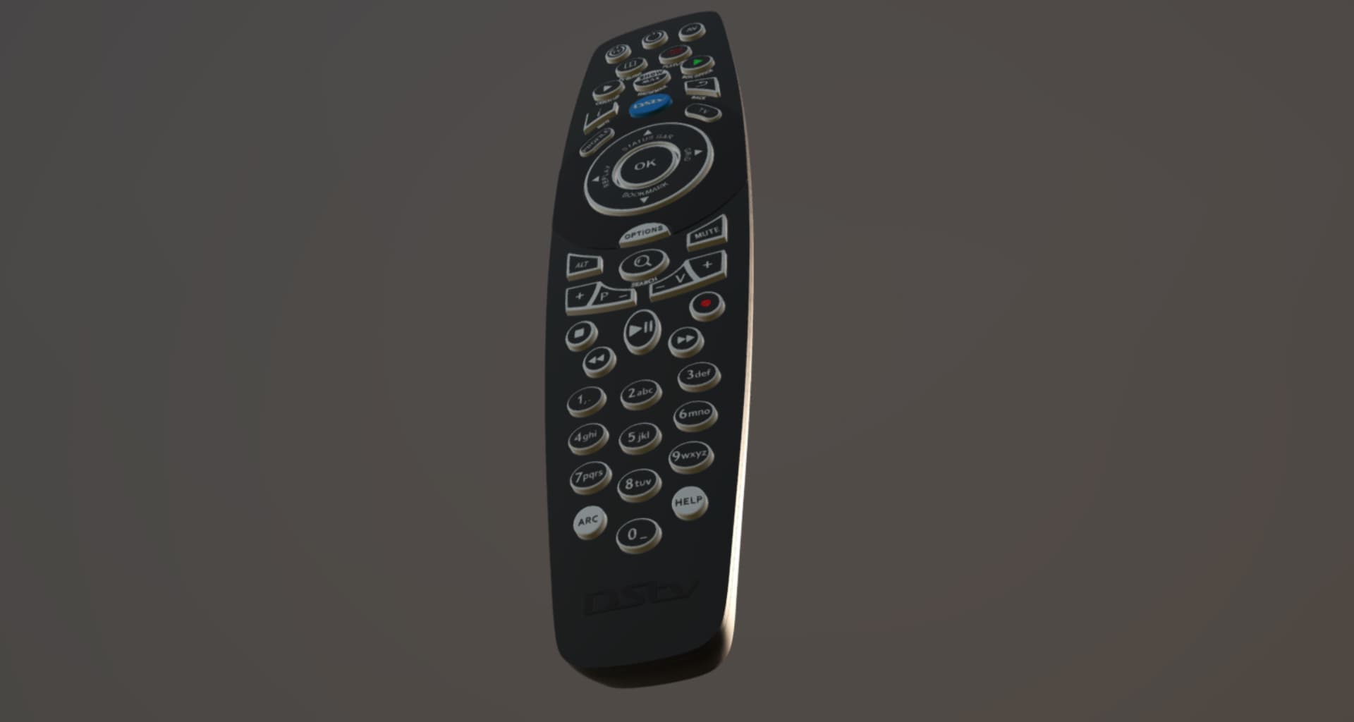 3D Model DSTV Television Remote Control