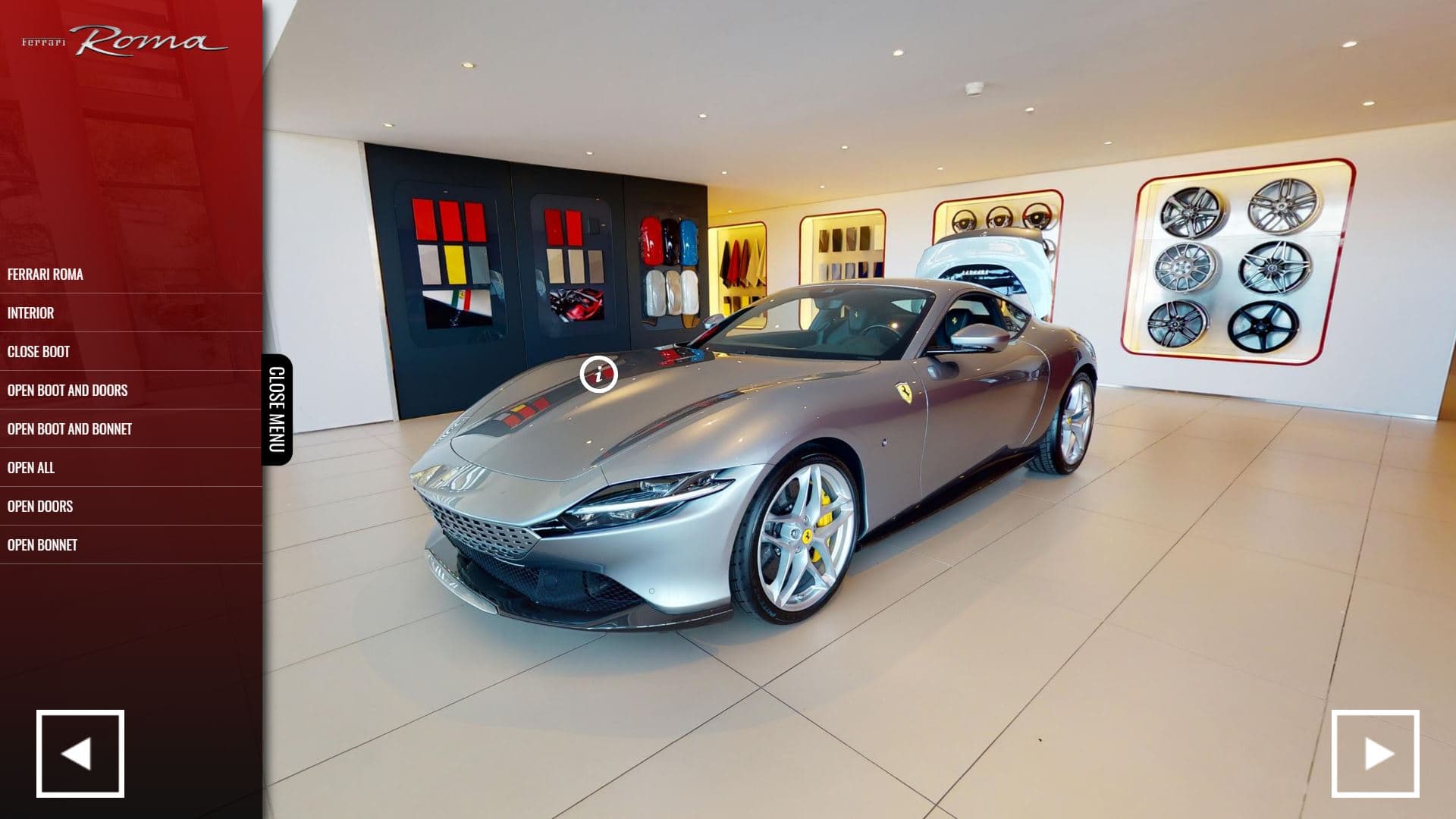 Ferrari Roma Web Development Overview