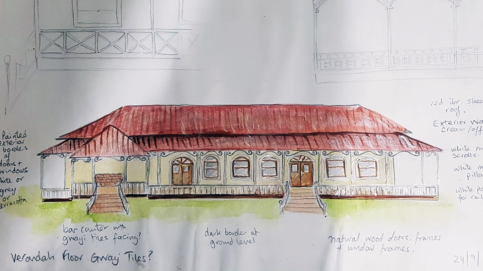 Hand Drawing of the Lodge