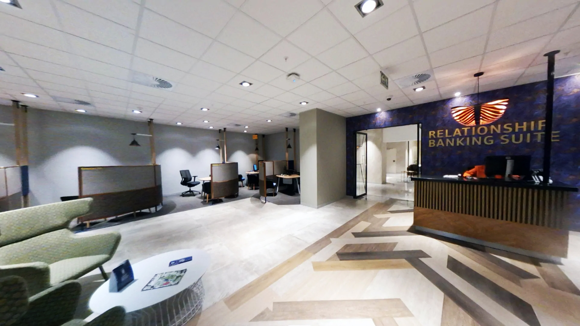 Real Photograph of the Bank Interior