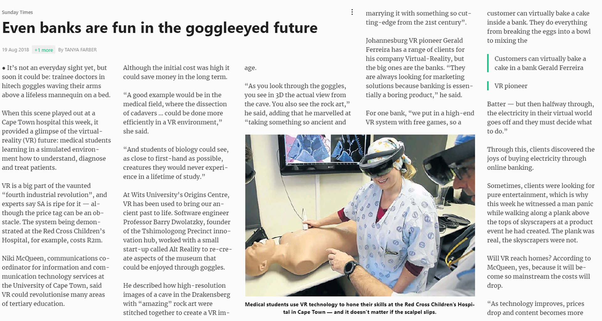 Sunday Times Virtual Reality