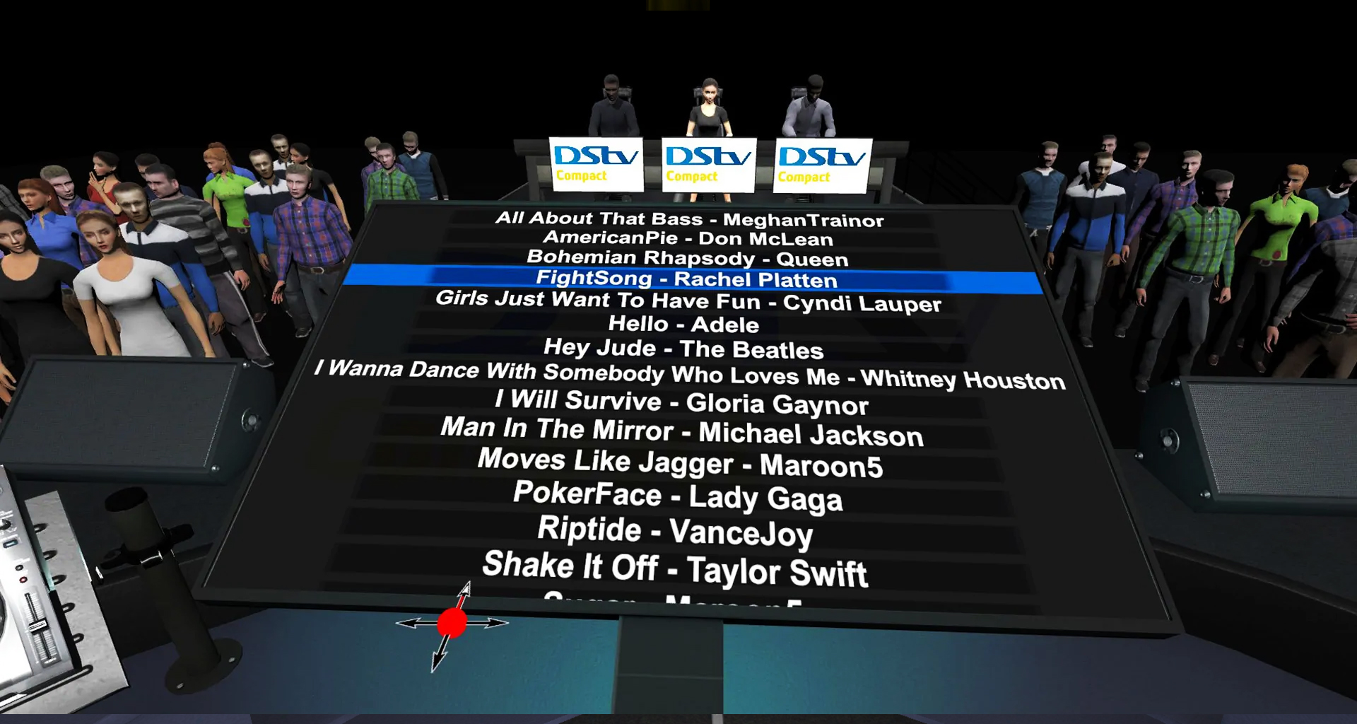 Virtual Reality Karaoke Song List